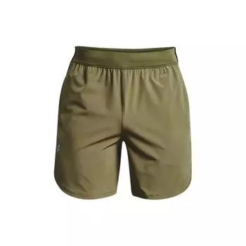 Тканые однотонные спортивные шорты Under Armour с прямыми штанинами, мужские штаны, зеленые 1351667-361 M
