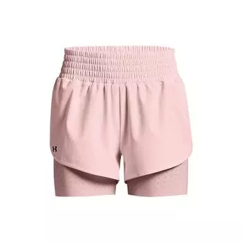 Тканые тренировочные шорты Under Armour 2-в-1, женские плавки, розовые 1361154-658