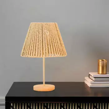 Тканый абажур для лампы, новинка, пасторальный светильник, крышка для стола для спальни, кухни