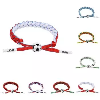 Тканый браслет с идентификацией поддержки болельщиков футбольной команды One Size