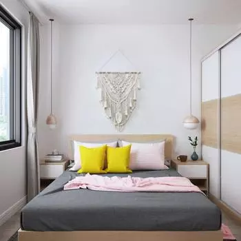 Тканый гобелен ручной работы, мягкий ручная работа, привлекательный прочный хлопковый привлекательный декоративный веревочный настенный гобелен