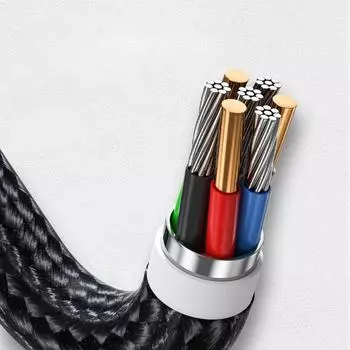 Тканый кабель для быстрой зарядки Apple Android Type-C, короткий кабель 25 см, специальный зарядный кабель для блока питания Android чёрный