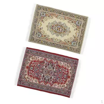 Тканый ковер в масштабе 1/12, напольный ковер, кукольная мебель, миниатюры, шт.