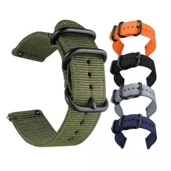 Тканый нейлоновый универсальный ремешок для часов Writst Watch Srtap браслет Sport Quick Release 18/20/22/24 мм 18mm армия зеленый
