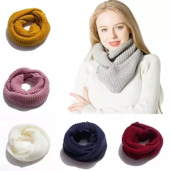 Тканый шарф, шарф с двумя петлями, теплая модная булавка на голову, зимняя шерсть, осень и шарф 55*30cm красный