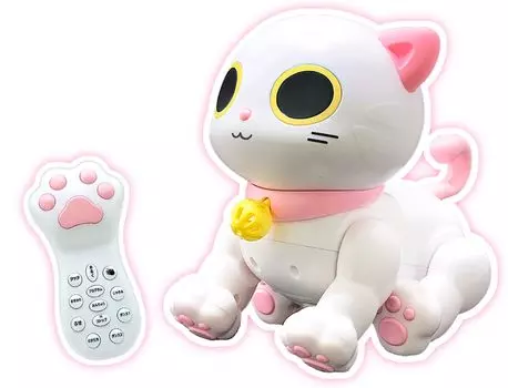 TKSK ROBO KATTY Friendly White Toy Electronic Pet Remote Control Toy Equipped with Program Function Equipped with Touch Center Equipped with Pitch