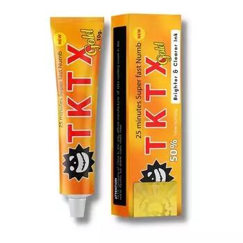 TKTX TATTOO Gold 55% Обезболивающий крем (10г) 10g золотой