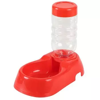 TKY Pet Water Pet House Going Drinking Bowl Поилка, Диспенсер, Миска, Сидеть, На улице, Домашнее животное, Кошка, Собака, Поение, Контейнер, (красный)