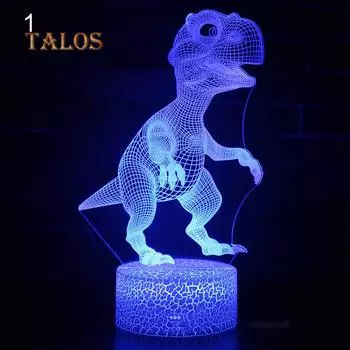 TL 3D динозавр иллюзия ночник 7 цветов светодиодный детский стол для спальни настольный светильник подарок one size