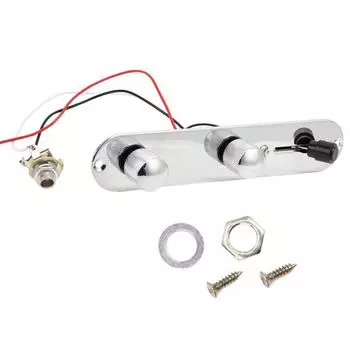 - TL E-Gitarren-Steuerplatte mit Buchse 3-Wege-Schaltkreis (Зильбер)