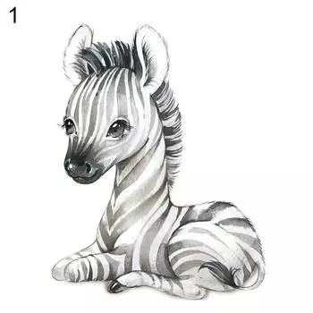 TLS милое животное ребенок лев слон Зебра художественный холст плакат картина декор для детской комнаты 21*30cm