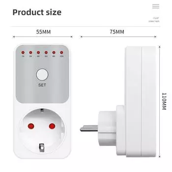 TM04 Электронный таймер LED 16A 1h-10h Таймер обратного отсчета Переключатель Розетка Вилка Таймер для кухонного электроприбора