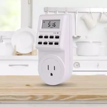 TM516 Программируемый таймер недельного цикла, настенная розетка с цифровым дисплеем, таймером US Plug