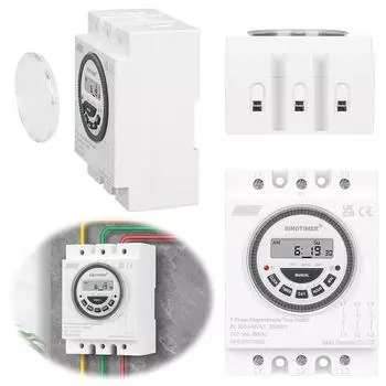 TM619-380V Многоцелевой цифровой программируемый таймер Цифровой таймер-переключатель *