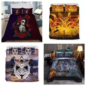 Tmarc Tee New Zealand Комплект постельного белья Светлый серебряный папоротник Fantail Декор для спальни Зеленый Single 135x200cm