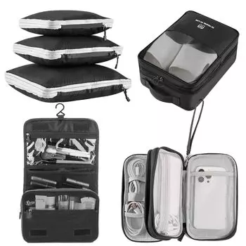 TMVOK Дорожный Чехол Набор из 6 штук для деловых поездок, компрессионное хранение, упаковка туалетных принадлежностей для обуви, для ПК, удобное путешествие, чехол, сумка, сумка, сумка,