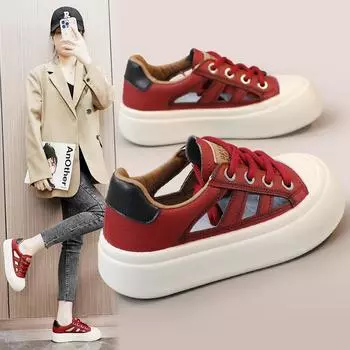 Tmy603 Новые полые сандалии для женщин. Летние дышащие кроссовки. Женская обувь. Удобная обувь на толстой подошве. 35