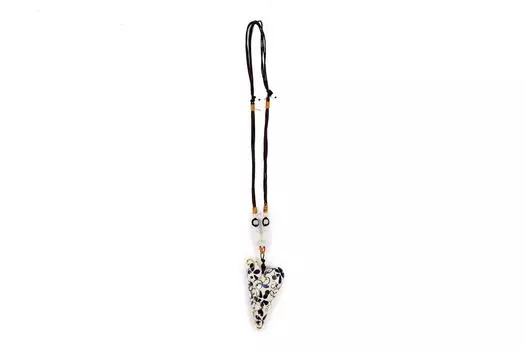 TNG Mini Ocarina 6 Holes Gun Luxury Necklace Single F Key Ocarina Wind Instrument Blue Flower Porcelain [Pendant / / Type]