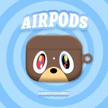 to Airpods4 Generation Apple Earphone Case Airpodspro Second Generation/First Generation Protective Case Feilin Hard Case Airpods3 Generation [Apple Airpods 3] EH24 Dropout Bear