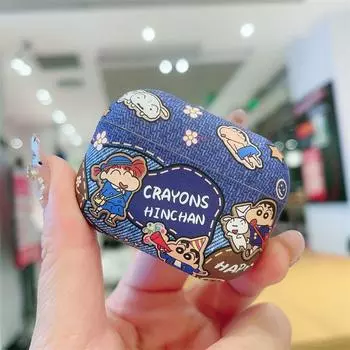 to Airpods4 Generation Denim Cloth Pattern Protective Cover 1/2 Generation Drop-Resistant Soft Case Airpods3 Generation Silicone 5 Generation airpods pro2 Little New College