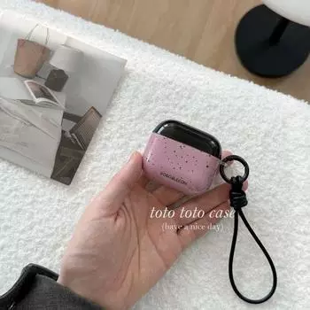 to Apple 1/2 Generation Bluetooth Earbuds Case Airpods3 Generation New Arrival Niche Style Lanyard Airpodspro2 Drop-Resistant Protective Case Pro Apple Airpods Pro Shell + black ring lanyard