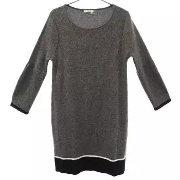 TO BE CHIC Wool Sanyo Shokai Long sleeve one piece 40 gray Women Used