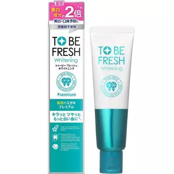 To Be White TO BE FRESH To Be Fresh Лечебная отбеливающая зубная паста Premium 60 г Совместима с электрическими зубными щетками Предотвращает образование зубного камня