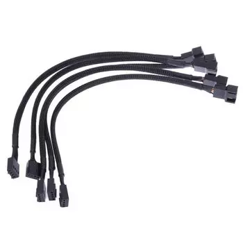 To Female PWM Extension Cable 4 PIN Power Cables Fan Extension Cable 3 Pin Cable for Computer Fan 62cm