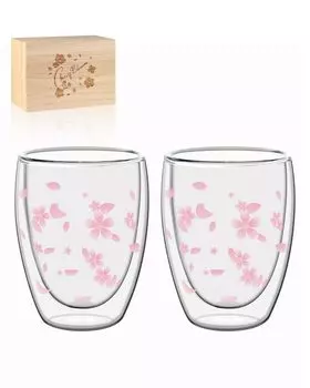 to hold Pair glasses birthday present Day liquor glass present Wedding gift Housewarming gift Retirement gift 60th birthday gift Double wall glass