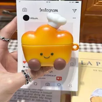 Toast для чехла для наушников Huawei Freeclip Freebudspro4 Защитный чехол 6i Нишевый силиконовый 5i Ударопрочный 4e Милый SE3 Мягкий чехол SE2 Мультяшный Pro3 Huawei FreeClip Chef Bread Toast [Single Shell]]