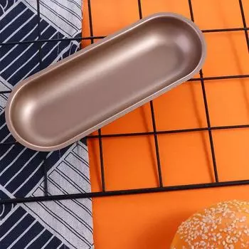 Toast Kitchen Non-stick Handmade DIY Carbon Steel Cake Pan Baking Tool Bakeware Hot Dog Mold золотой