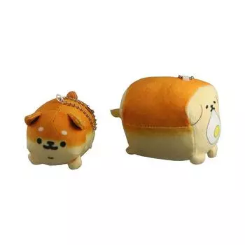 Toast Plush Animal Pendant Plush Cartoon Plush Doll Toy Sweet Cute Bread Dog Key Chain Decoration Shiba Inu