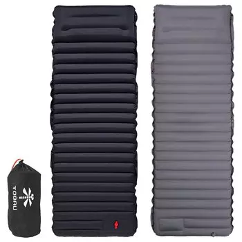 TOBAU Air Foot 190 x 70 10 Outdoor Moisture Pillow Disaster Sleeping in the Storage Bag Толстый серый односпальный коврик, Кемпинг, Эксплуатируемый, см, Толщина см,