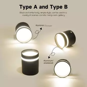 Точечные светильники Светодиодные потолочные точечные светильники Светодиодный светильник Накладной потолочный светильник 220 В 5/10/15 Вт Светодиодный точечный светильник Декоративный светильник Спальня Коридор 5W 2800-3000K