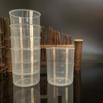 Точечные товары Лабораторный мерный цилиндр Чашка Пластиковый стаканчик Мерный маленький мерный стакан Стакан Мерные стаканчики 10 шт. 100 мл Пластик