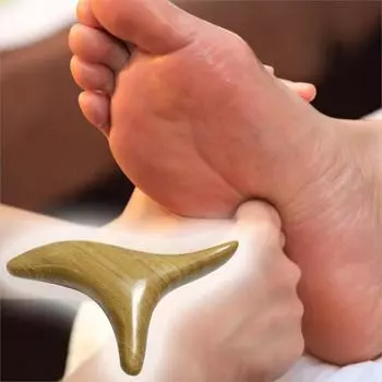 Точечный массаж, Высокое качество, Палочка для акупрессуры, Инструмент для массажа стоп, Изготовлен из древесины свежей липы, Дизайн «Треугольник и птица», Устройство для массажа стоп lalai