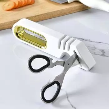 Точильный камень, отличная профессиональная прочная точилка для ножниц, многофункциональная нескользящая точилка для ножниц из наждачного камня для ресторана чёрный