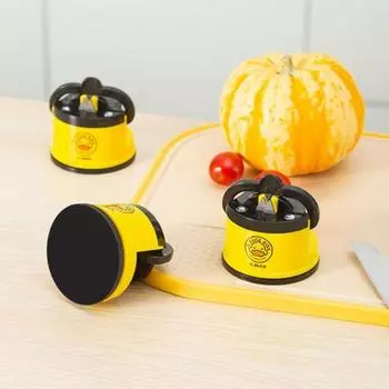 Точильный камень с рисунком из мультфильма, экономящий труд, безопасный, стабильный, многофункциональный, с присоской, точилка для кухни