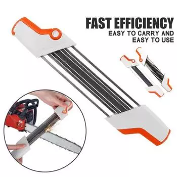 Точилка для бензопилы, простой в использовании, эффективный и прочный ручной инструмент для заточки цепи пилы для мастерской на открытом воздухе A оранжевый