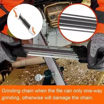 Точилка для бензопилы, простой в использовании, эффективный и прочный ручной инструмент для заточки цепи пилы для мастерской на открытом воздухе A оранжевый
