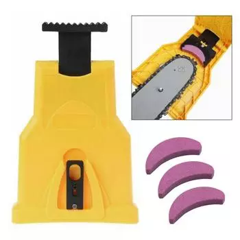 Точилка для цепных пил Быстрая заточка Универсальный дизайн Компактный размер Портативный жёлтый