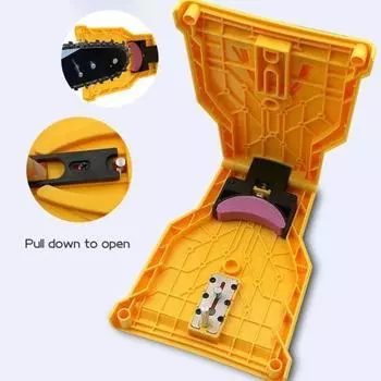 Точилка для цепных пил Быстрая заточка Универсальный дизайн Компактный размер Портативный Простота в использовании жёлтый