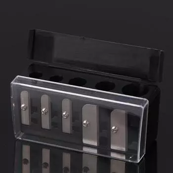 Точилка для карандашей с 5 отверстиями, многофункциональная, с крышкой для карандашей для подводки глаз и губ