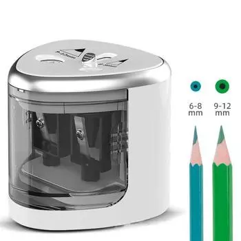Точилка для карандашей с двойным отверстием и острым лезвием, компактная портативная точилка для карандашей для студентов, школьных офисов, канцелярские принадлежности синий