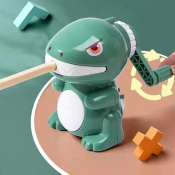 Точилка для карандашей с изображением динозавра, ручные карандаши с героями мультфильмов, легкая точилка, маленькая, легкая, обучающая красный