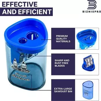 Точилка для карандашей с отверстиями для домашнего офиса, точилка для подводки глаз, автоматическая точилка для карандашей с контейнером