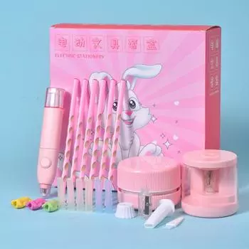 Точилка для карандашей Учебные канцелярские товары Настольный пылесос Школьные принадлежности для студентов розовый