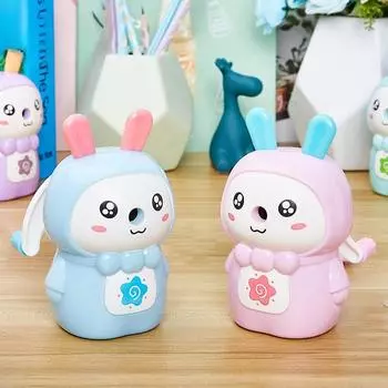 Точилка для карандашей в виде кролика Точилка для карандашей Автоматическая подача Точилка для ручек Усилие резки ножа не застревает Свинец зелёный