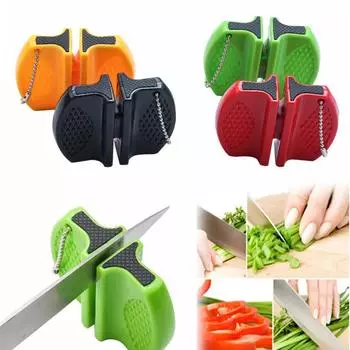 Точилка для карманных ножей Camp, мини-точилка, мини-керамический стержень из вольфрамовой стали, кухонная точилка-бабочка, портативная, случайные бусины 1 шт.