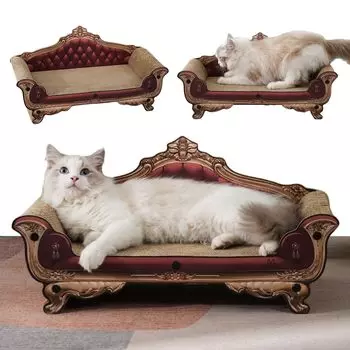 Точилка для кошачьих когтей Картонный диван Кошачья когтеточка Кровать Тип дивана Когтеточка Кошачий диван-кровать с высокой плотностью Прочный кошачий диван-кровать для кошек